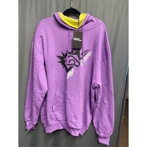 Blood Brother Pullover Hoodie Men's Medium Purple High Frequency B35, b65
